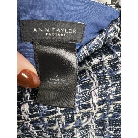 Ann Taylor Tweed A-Line Skirt Women's Size 4 Career Business Preppy NWT - Picture 2 of 8